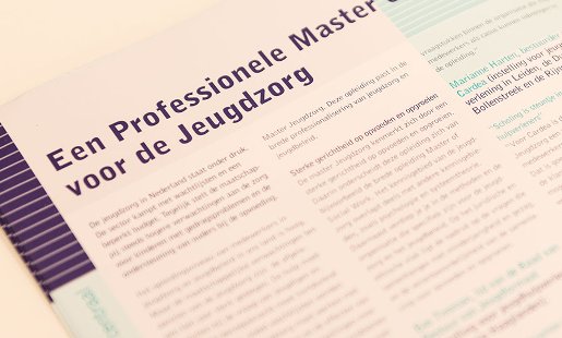 Artikel 'Een professionele master voor de jeugdzorg'.