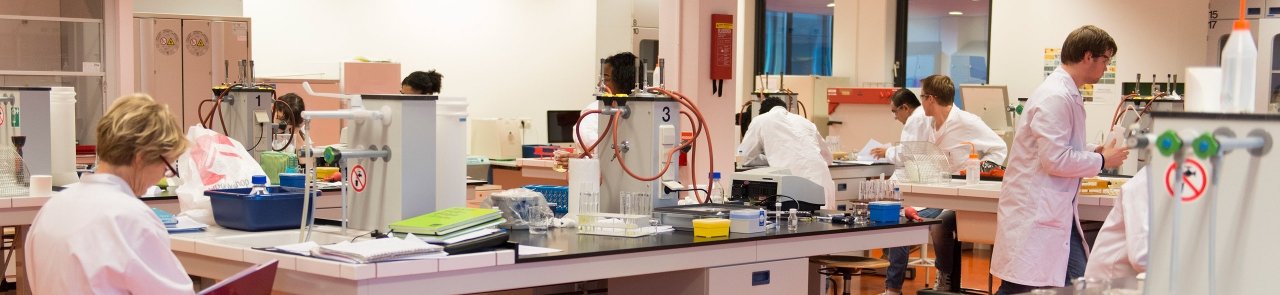 Studenten bezig in het laboratorium