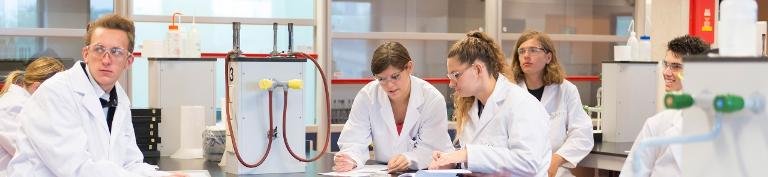 Studenten werken in het laboratorium