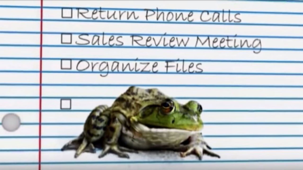 Meer halen uit je werkdag? Bekijk de video Eat the frog van Tracy Brian.