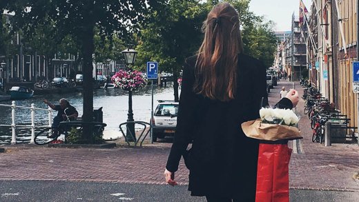 Foto van Lisa in de stad Leiden