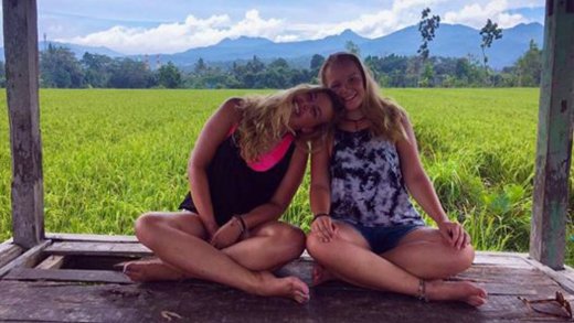 Foto van Yentel met medestudent