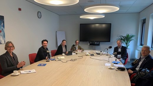 foto gemaakt tijdens de opname van een podcast over Leiden bio science park