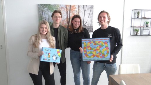 foto van Ryan, Freek, Lindsey en Thirza