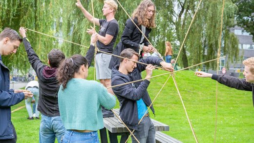 foto van activiteit tijdens fysieke introductiedagen