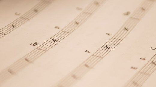 close up van een muziekblad