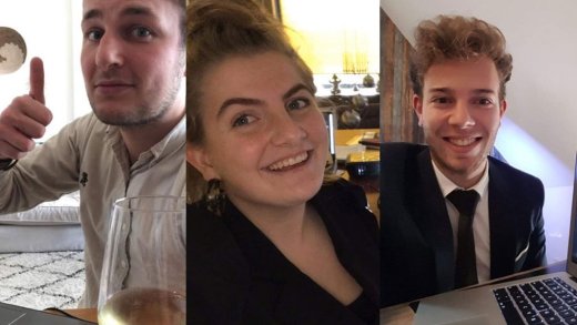 Van links naar rechts: Lodewijk Schermer Voest, Rozemarijn Kool en Dennis Heemskerk