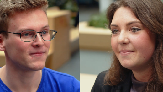 Tweeluik van Mike & Iris - studenten Leraar Basisonderwijs Pabo flexibele voltijd