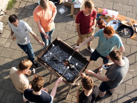 BBQ van studievereniging Syntax, voor studenten Informatica van Hogeschool Leiden