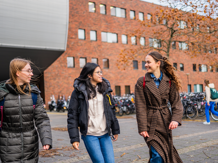 Studenten voor de hogeschool