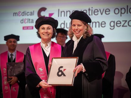 Medical delta Suzan van der Pas op het podium