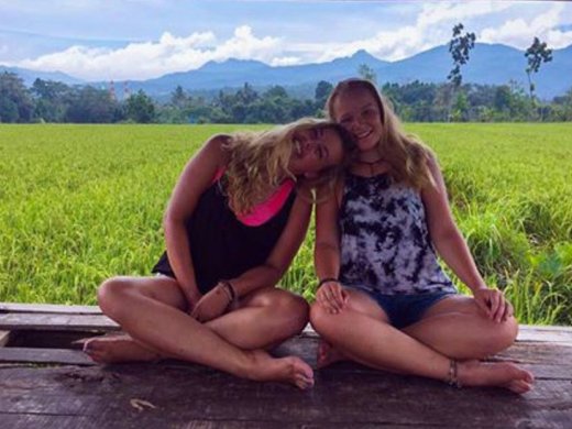 Foto van Yentel met medestudent