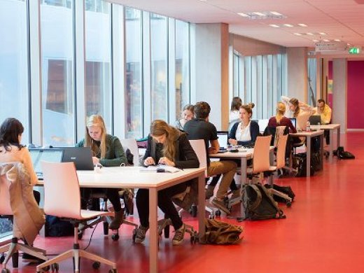 foto van studerende studenten