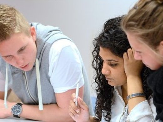 Foto van studenten commerciele economie