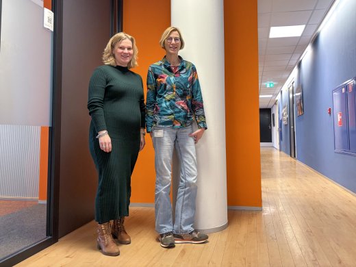Iris Dittmar en Carin Westhof van Alrijne Ziekenhuis.