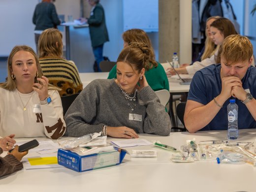 Deelnemers aan de Groene Zorgdag bij Hogeschool Leiden.