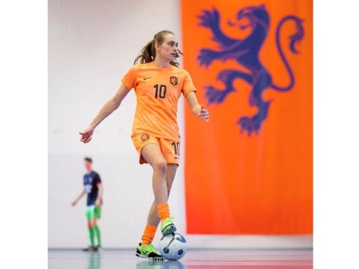 Amber tijdens zaalvoetbal