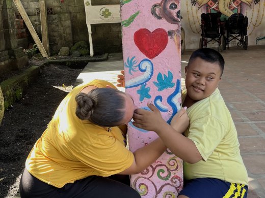 Chenna op Bali met leerling