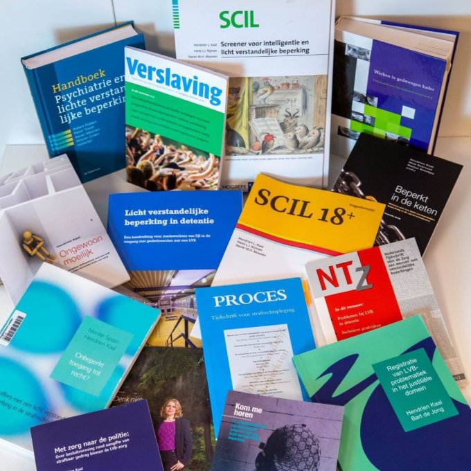 verzameling boeken over lvb en risicovol gedrag