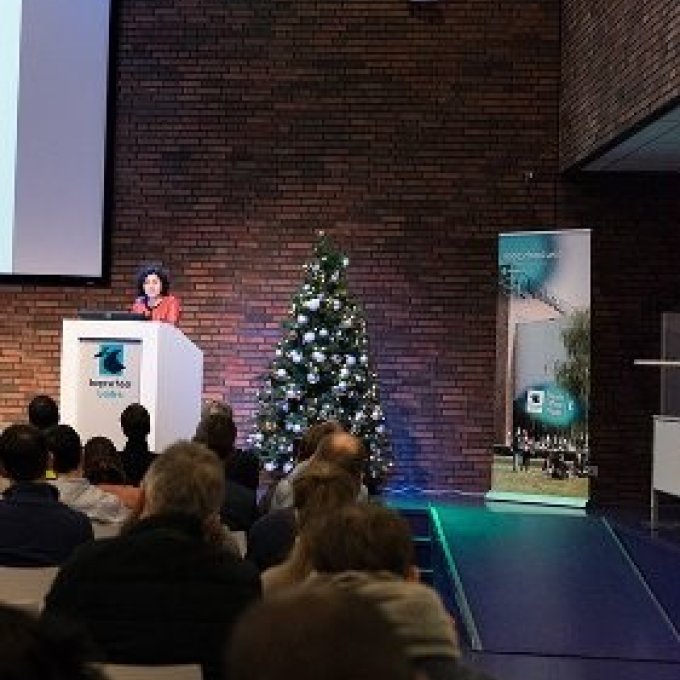 foto van een presentatie van Saniye Celik