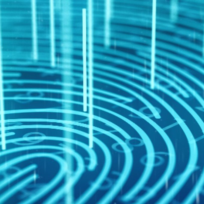 digitale afbeelding van een vingerafdruk