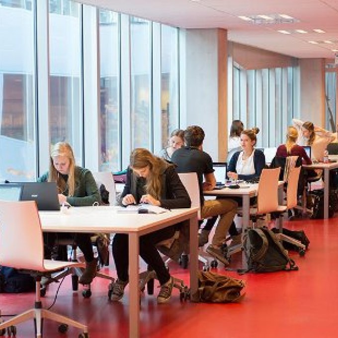 foto van studerende studenten