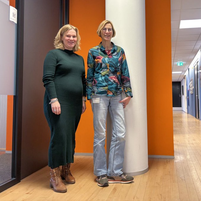 Iris Dittmar en Carin Westhof van Alrijne Ziekenhuis.
