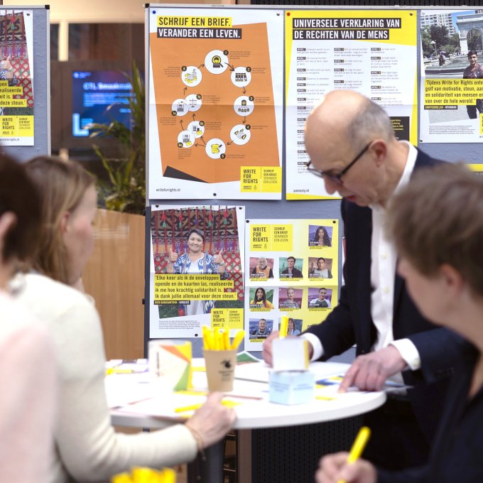 Hogeschool Leiden doet mee aan de actie Write for Rights.