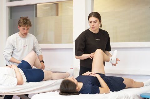 praktijkles zelfstudie in groepsverband opleiding Fysiotherapie bij Hogeschool Leiden